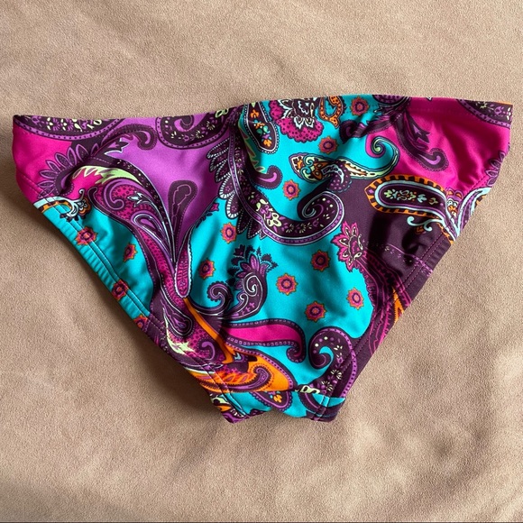Xhilaration Bikini - Pink/Purple/Aqua Paisley and Stripes - Picture 6 of 9